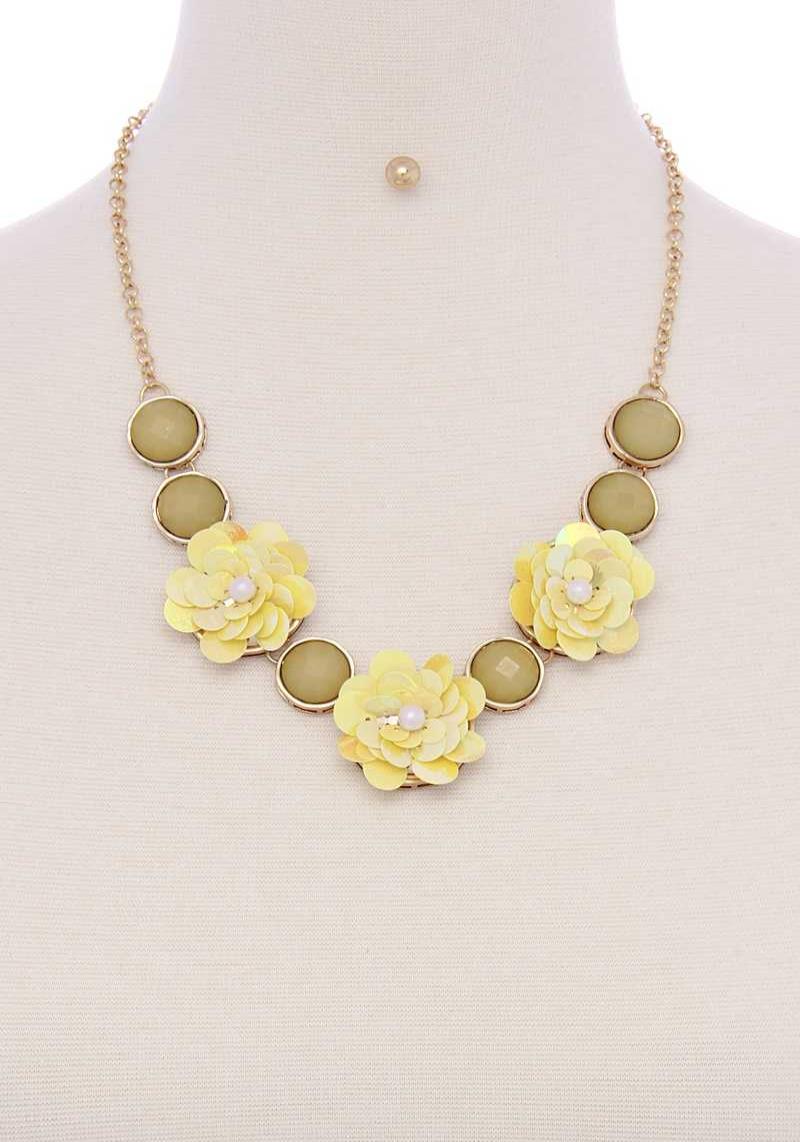 FLORAL SHORT NECKLACE