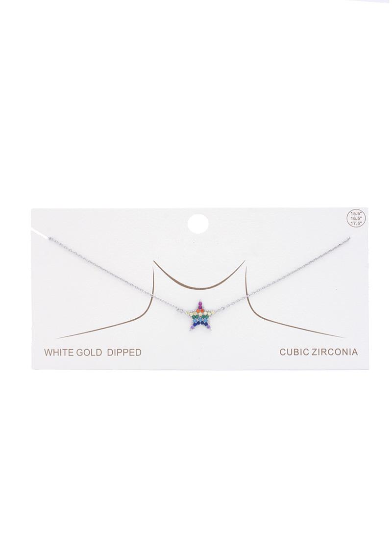 COLORFUL STAR GOLD DIPPED NECKLACE