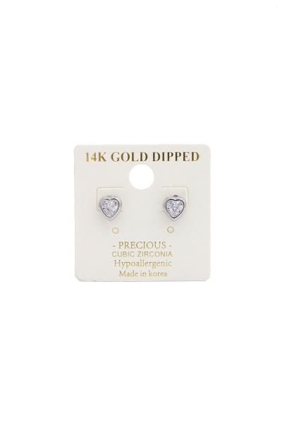 HEART SHAPE GOLD DIPPED EARRING