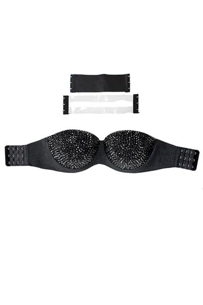 RHINESTONE BRA ESPALDA LIBRE STRAPLESS ADHERIBLE BRA