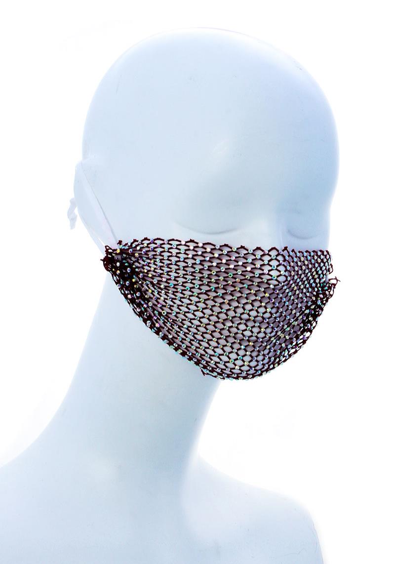 STYLISH MULTI RHIENSTONE FACE MASK DECORATION