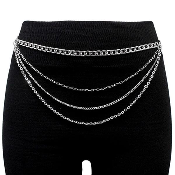 MULTI LAYERED WAIST METAL BELLY BODY CHAIN BELT