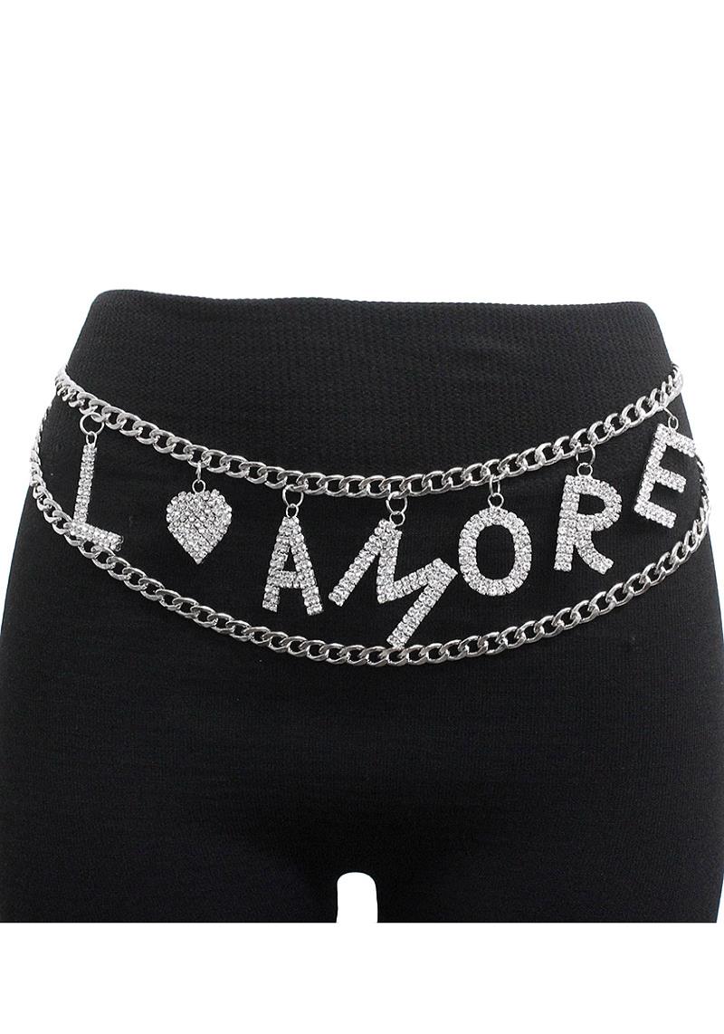 FASHION MULTI RHINESTONE LAMORE BELT