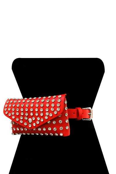 STUDDED STONE MINI BAG BELT