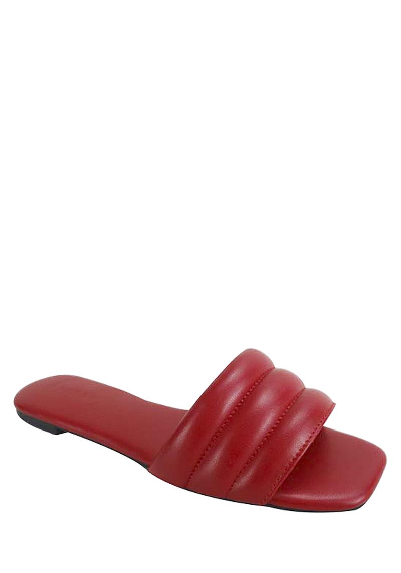 TRIPLE PUFF SLIPPER SANDALS
