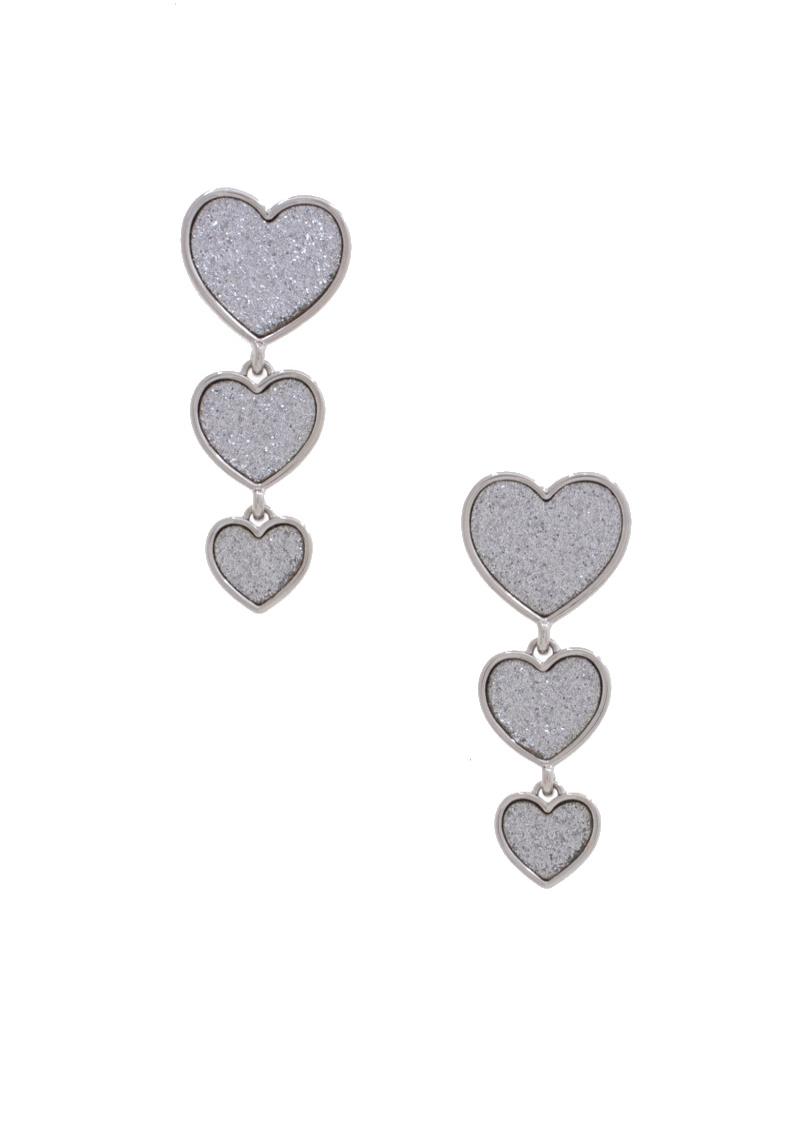 TRIPLE HEART DANGLE EARRING