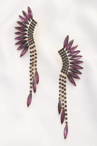 MARQUISE PAVE DANGLE EARRING