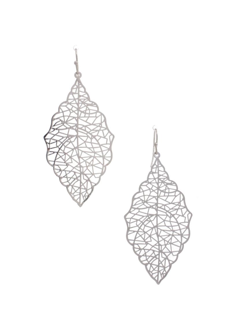 LASER CUT METAL DANGLE EARRING