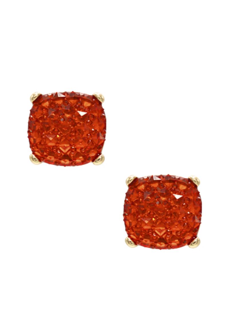 ROUND CRYSTAL POST EARRING