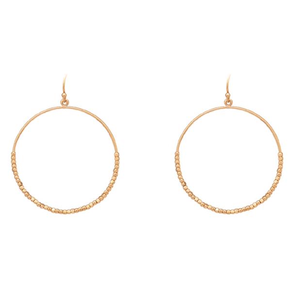 METAL ROUND DANGLE EARRING
