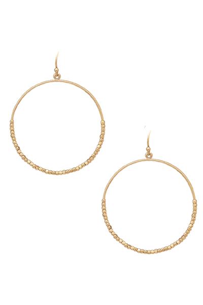 METAL ROUND DANGLE EARRING