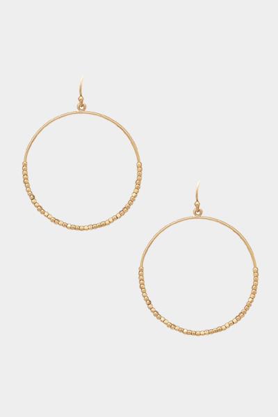 METAL ROUND DANGLE EARRING