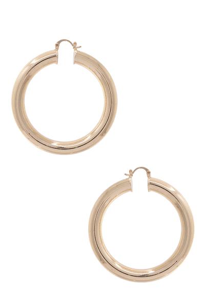 TUBE METAL HOOP EARRING