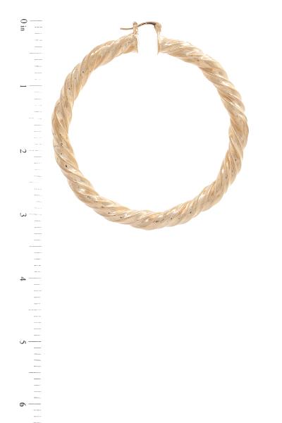 TWISTED METAL HOOP EARRING