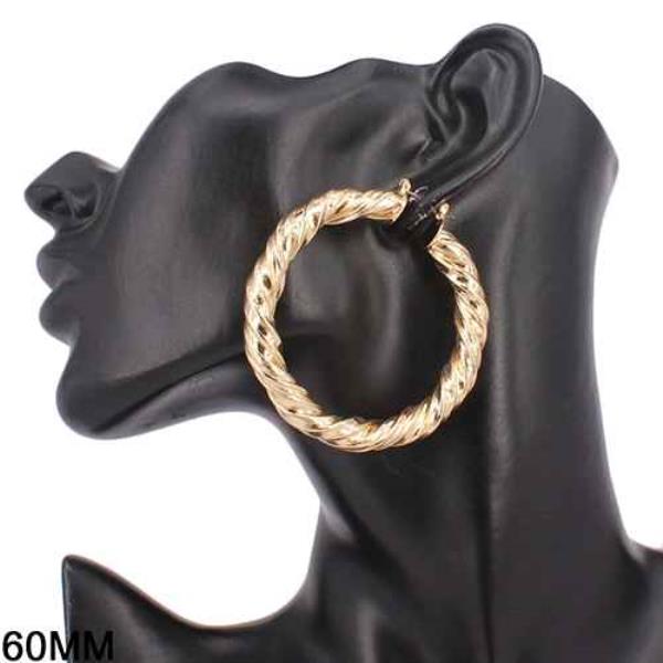 TWISTED METAL HOOP EARRING
