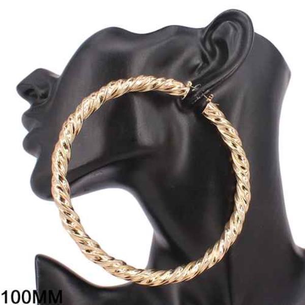 TWISTED METAL HOOP EARRING