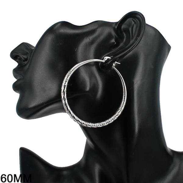 METAL LINED HOOP EARRING