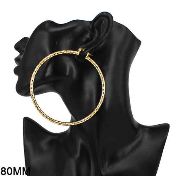 TEXTURED HOOP EARRING