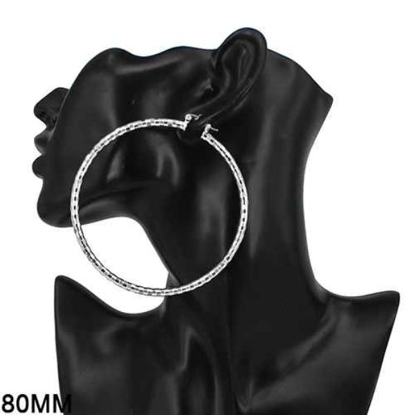 TEXTURED HOOP EARRING