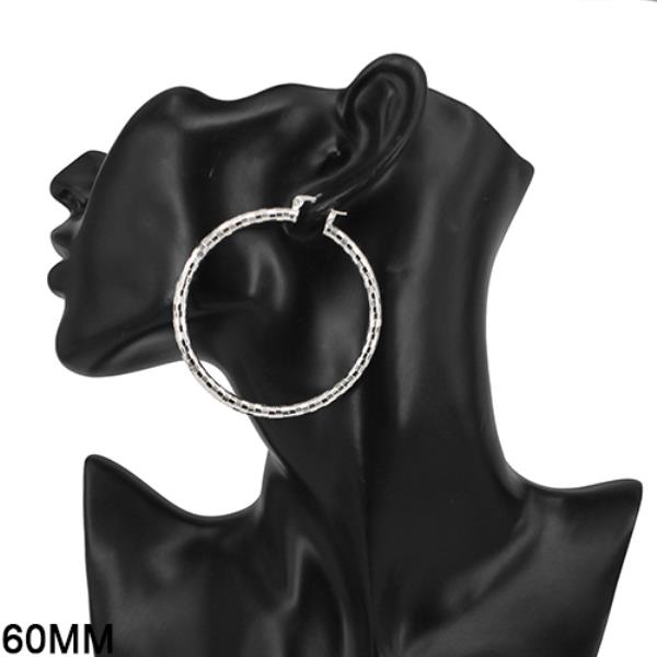 TEXTURED HOOP EARRING