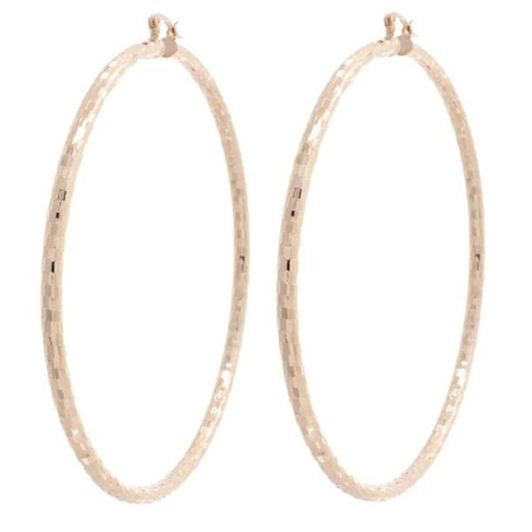 TEXTURED HOOP EARRING