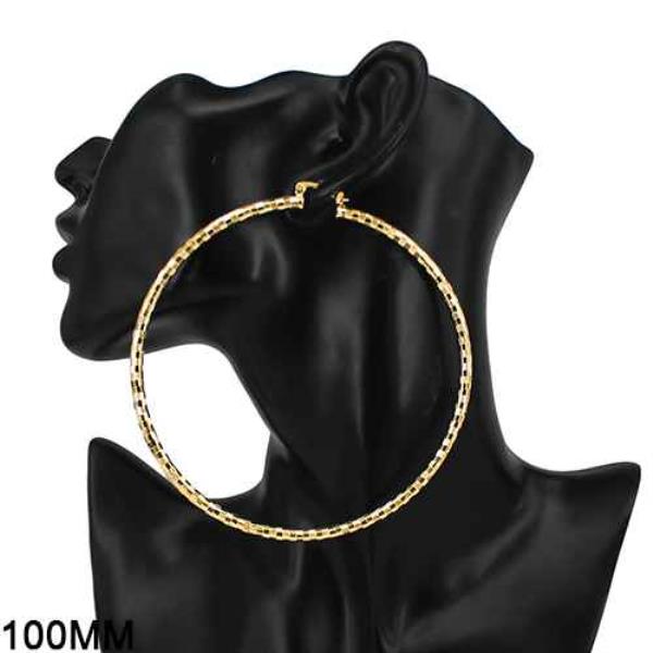 TEXTURED HOOP EARRING