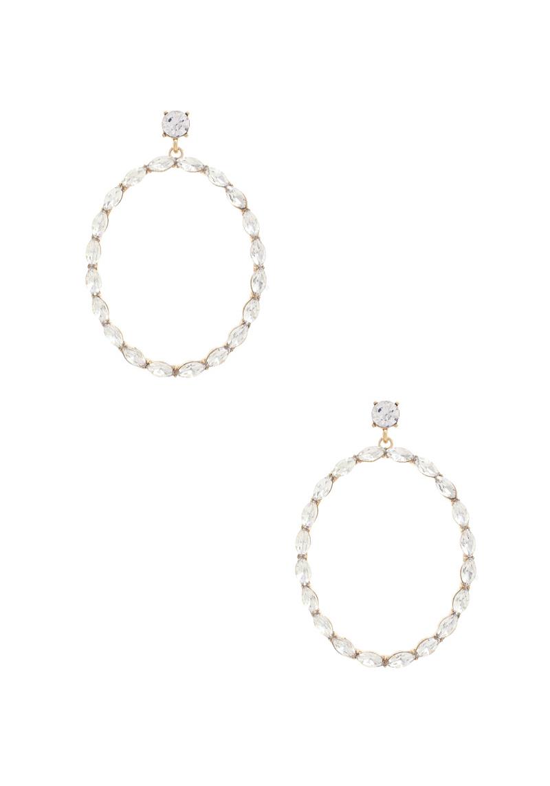 PAVE CRYSTAL OVAL EARRING