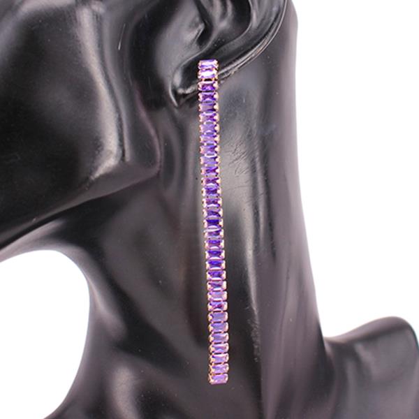 PAVE RHINESTONE STRAND EARRING