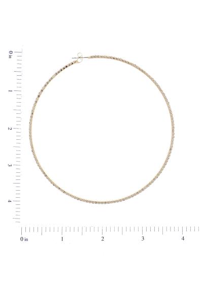 DAINTY RHINESTONE EDGE HOOP EARRING