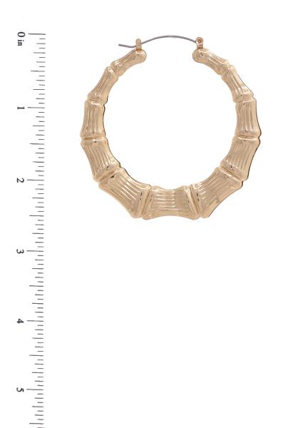 BAMBOO METAL HOOP EARRING
