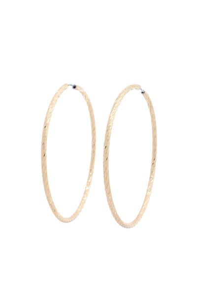LINED INFINTY METAL HOOP EARRING