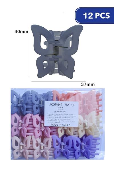 MINI BUTTERFLY HAIR CLAW CLIP 12 UNITS