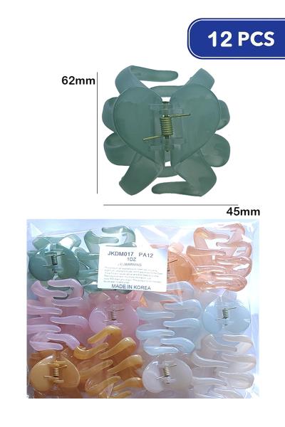 FASHION ROUND HAIR CLAW CLIP (12 UNITS)