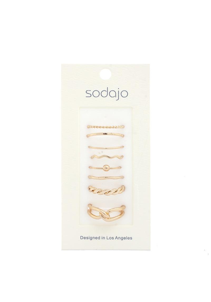 SODAJO TWISTED METAL RING SET