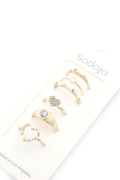 SODAJO HEART SHAPE RING SET