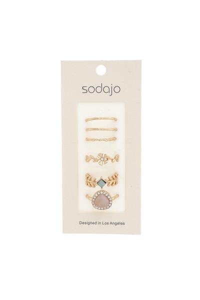 SODAJO STONE ASSORTED RING SET