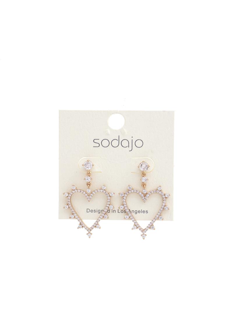 SODAJO HEART DANGLE EARRING