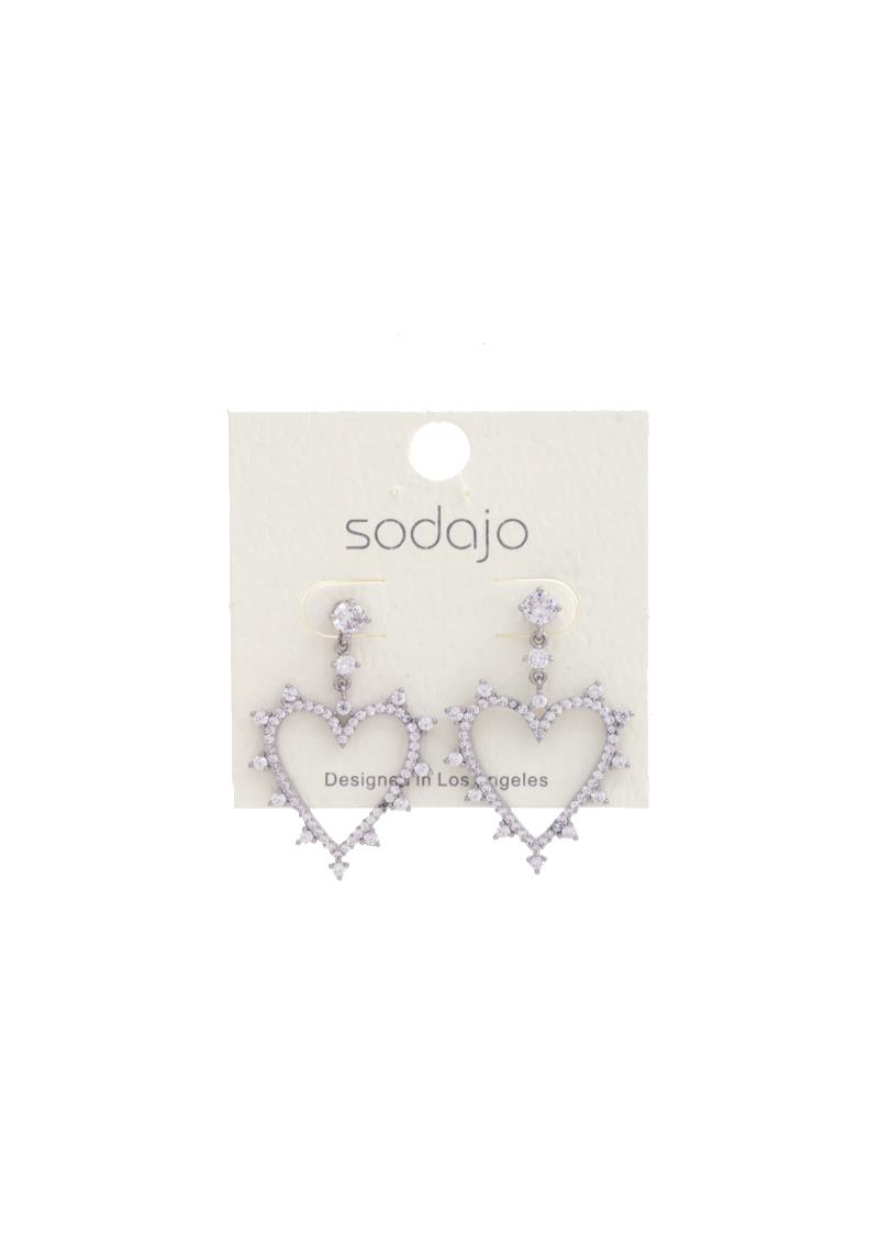 SODAJO HEART DANGLE EARRING