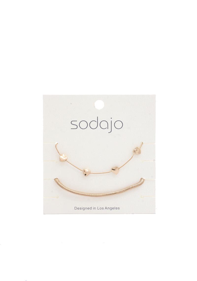 SODAJO HEART CHARM BRACELET SET