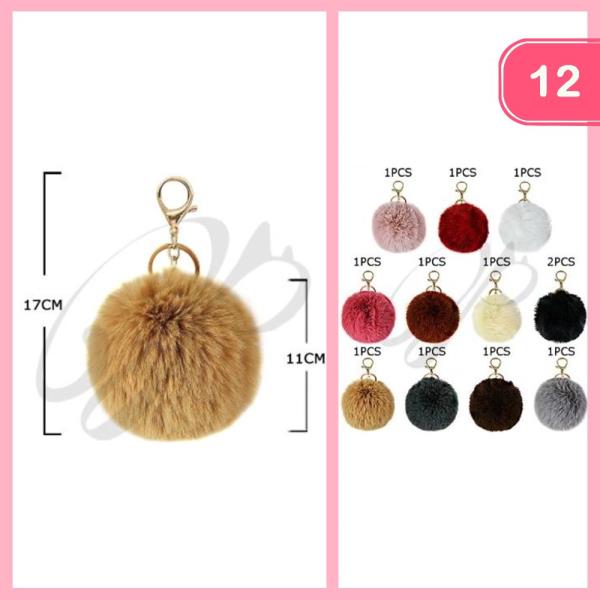 POMPOMS KEYCHAIN (12 UNITS)