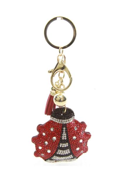 FASHION LADYBUG KEYCHAIN WITH TASSEL