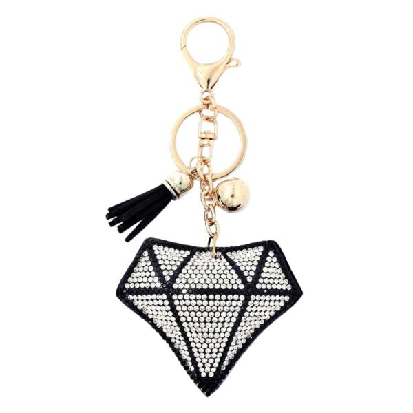 DIAMOND PUFFY BLING KEY CHAIN