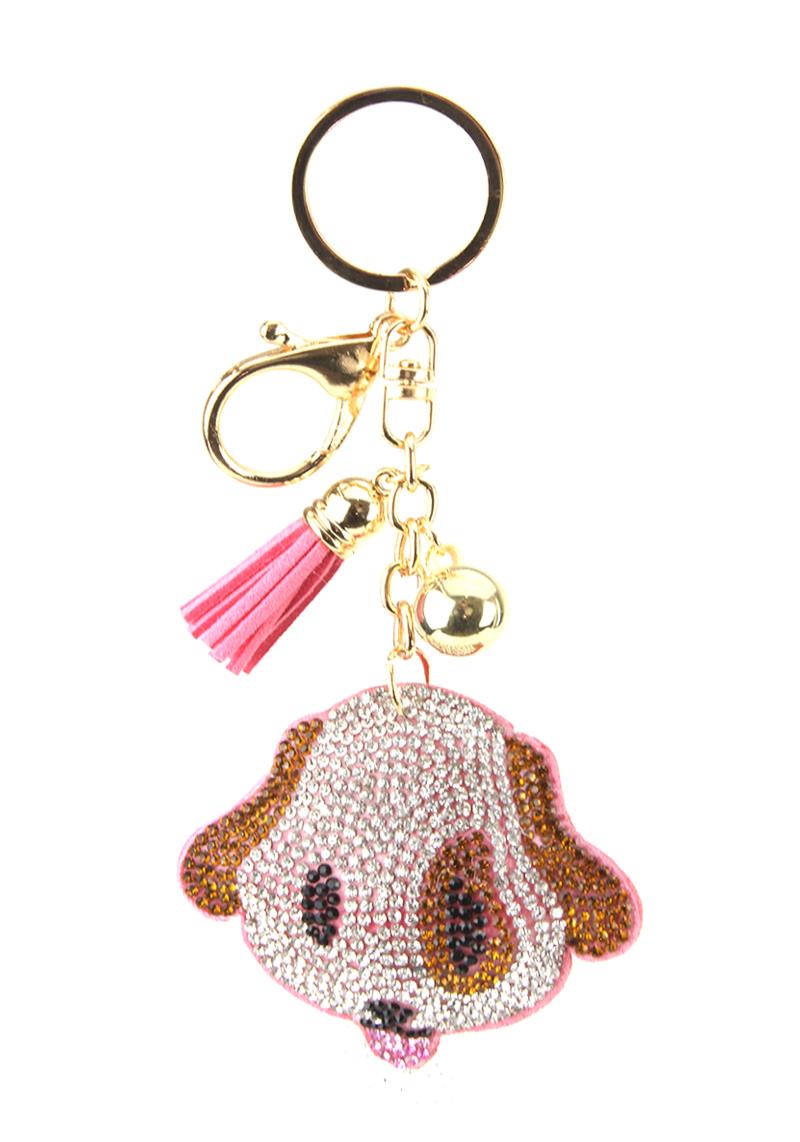 PUPPY PUFFY BLING KEY CHAIN