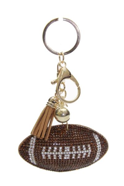 FOOTBALL PUFFY BLING KEY CHAIN