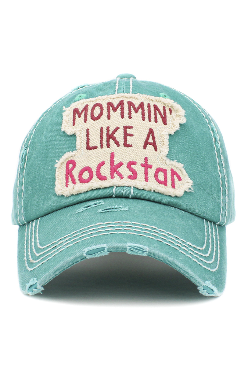 MOMMIN` LIKE A ROCKSTAR VINTAGE BALLCAP