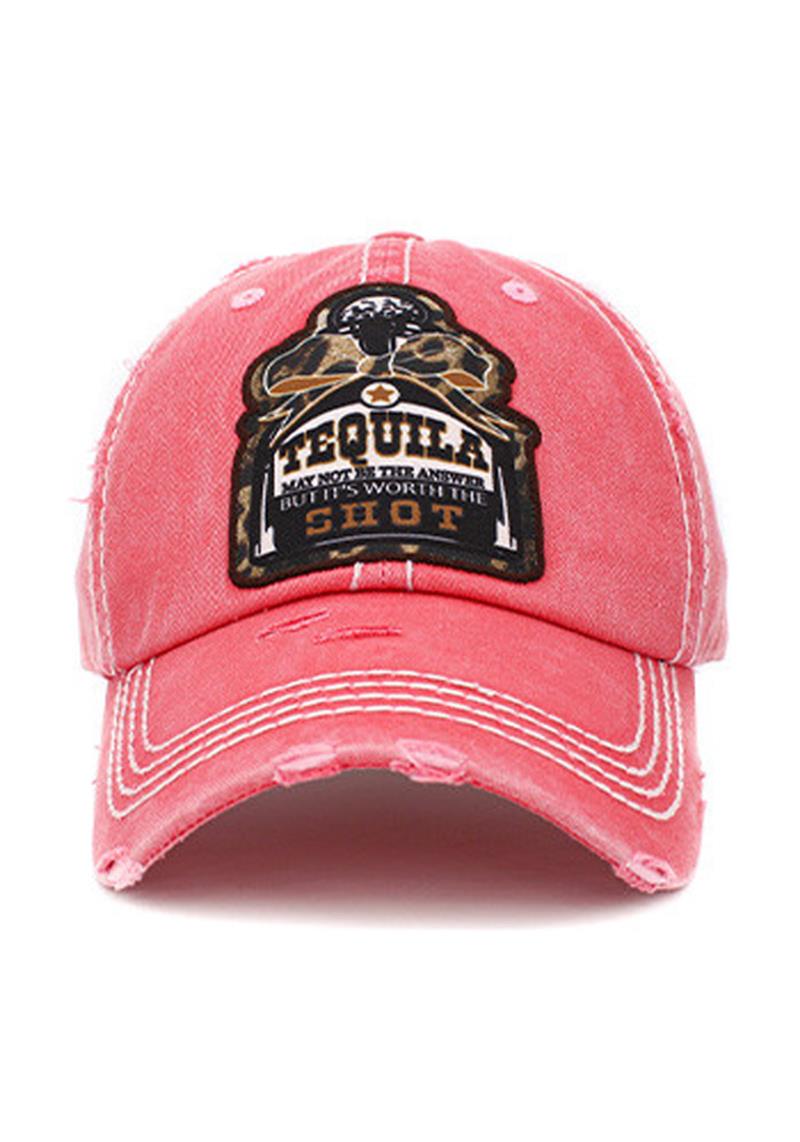 TEQUILA SHOT WASHED VINTAGE BALLCAP