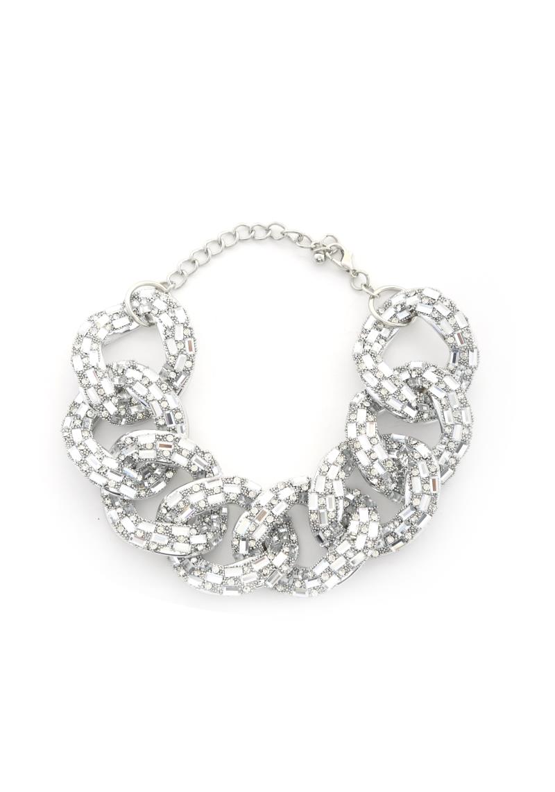 RHINESTONE CURB LINK BRACELET