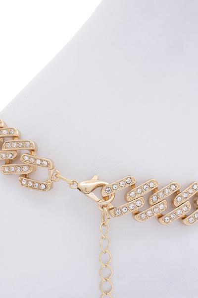 RHINESTONE METAL ANKLET