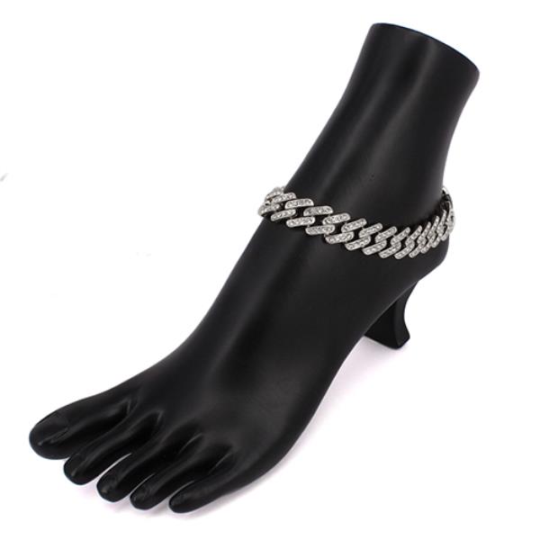 RHINESTONE METAL ANKLET