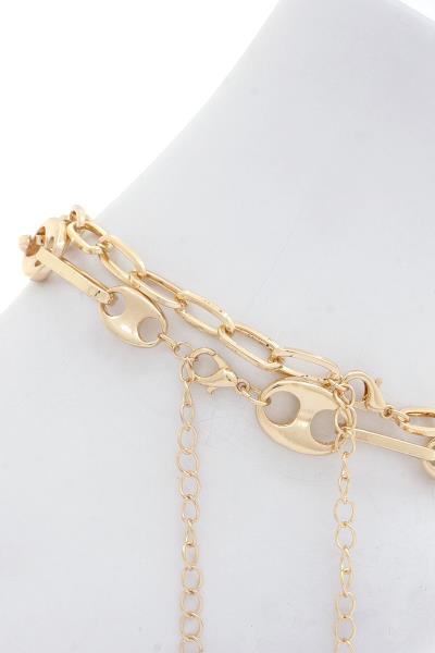 OVAL LINK METAL ANKLET